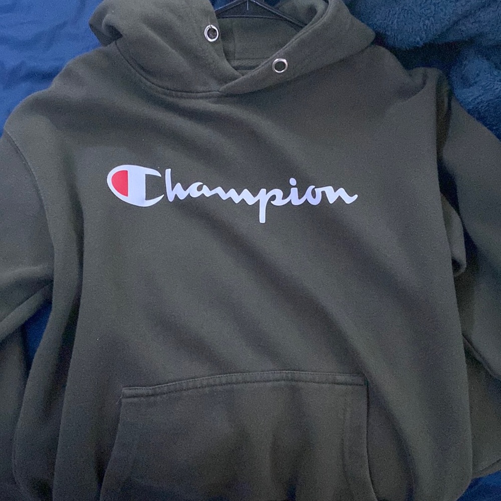 Mens green champion hoodie